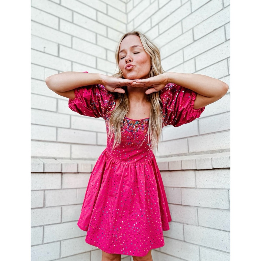 Queen of Sparkles | Pink Sequin Dress.